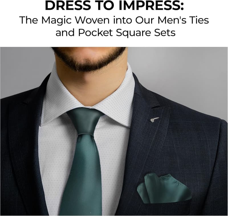 Premium Men's Tie Set with Pocket Square for Modern Gentlemen