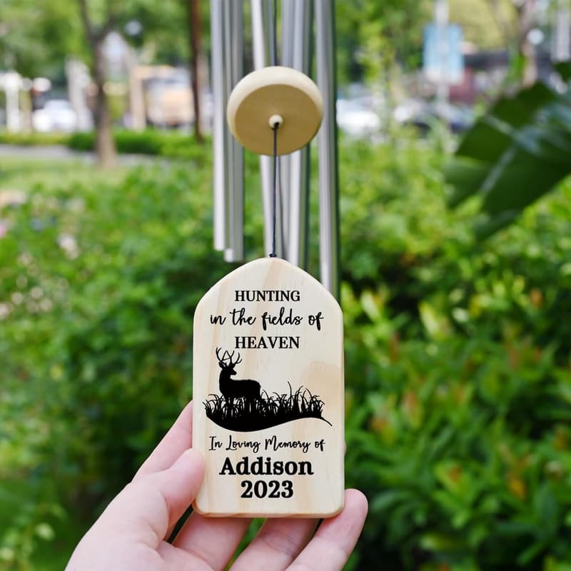 Memorial Wind Chimes for Hunters - Sympathy Gift for Loss