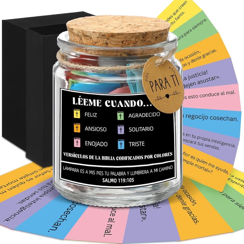 Portable Bible Verse Jar for Men - Christian Gift for Dad