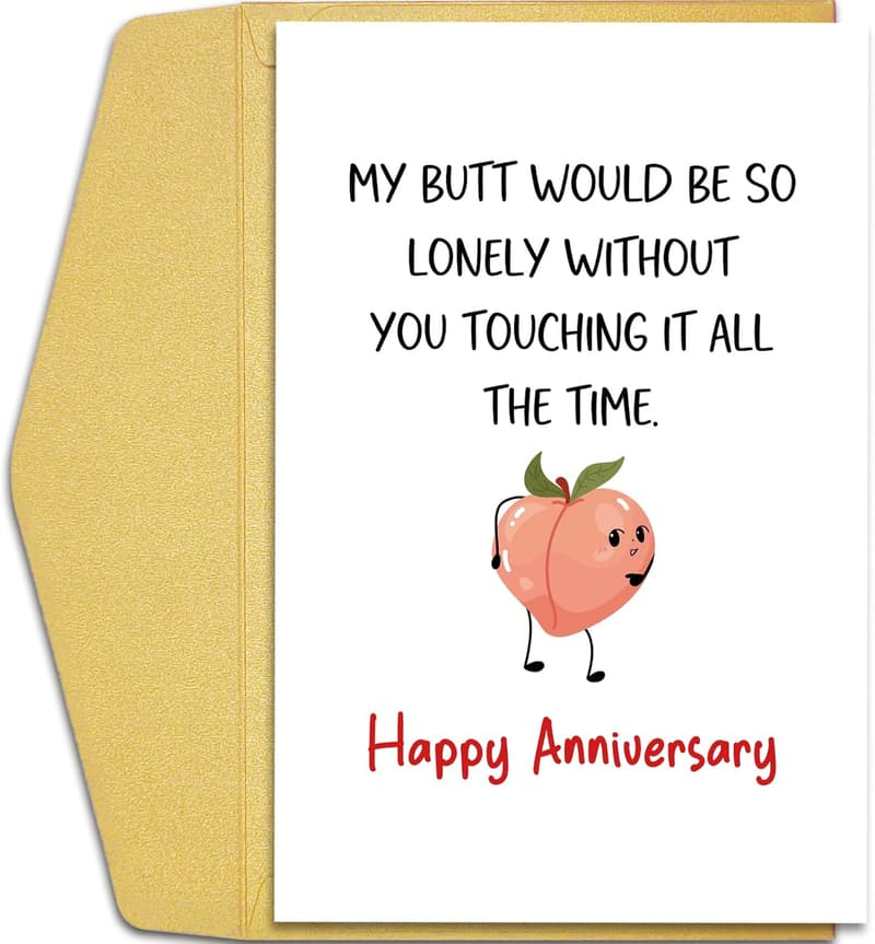 Funny Wedding Anniversary Card for Him - Naughty Humor