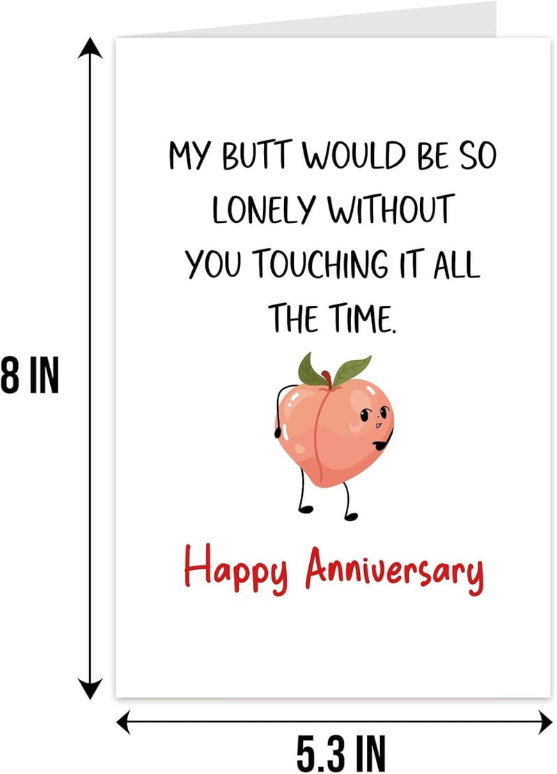 Funny Wedding Anniversary Card for Him - Naughty Humor