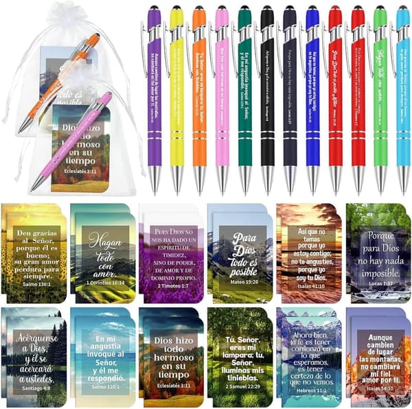 Graduation Gift Set: 72 Religious Spanish Notebooks & Pen