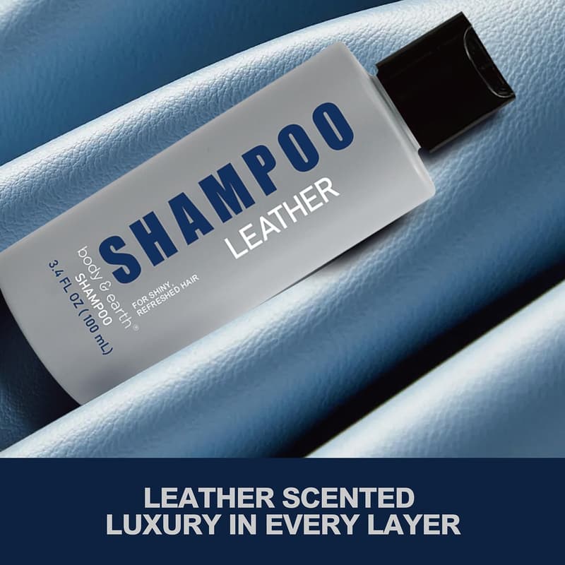 Men's Self-Care Gift Set: Leather Scent Shower Gel & Lotion