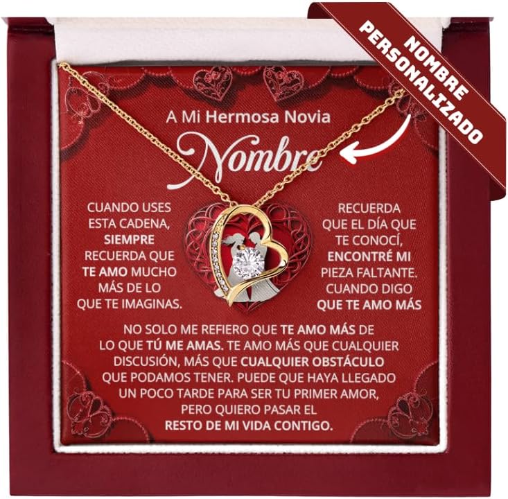 14k Gold Personalized Necklace for Valentine's Day
