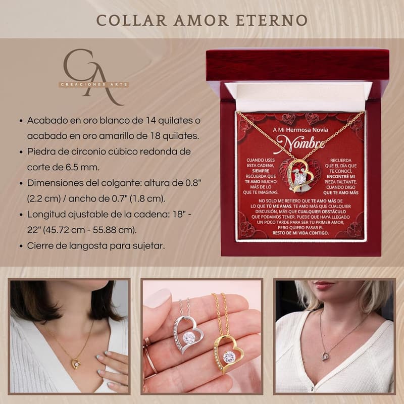 14k Gold Personalized Necklace for Valentine's Day