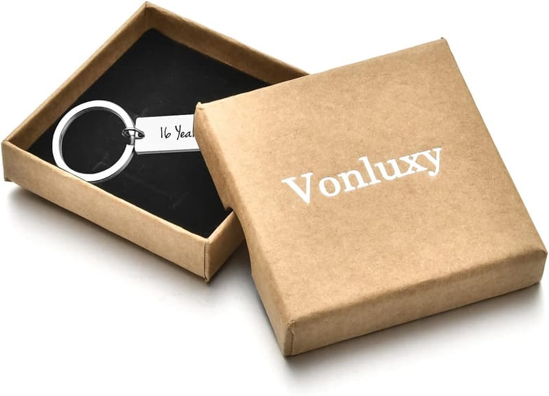 17th Anniversary TallyMark Keychain Gift for Couples