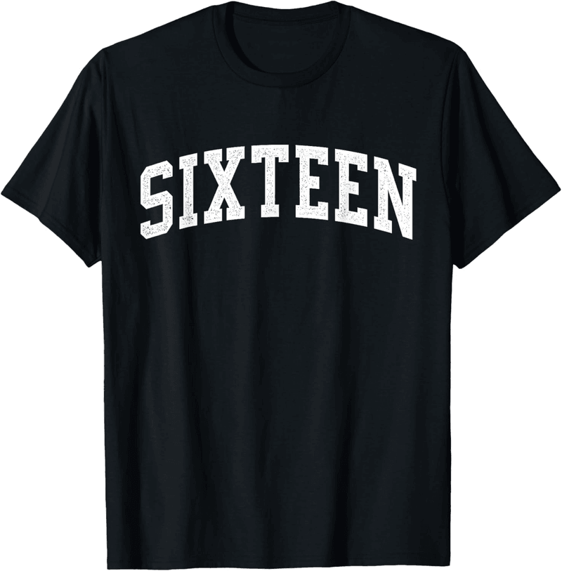 16th Birthday Minimalist T-Shirt for Teens