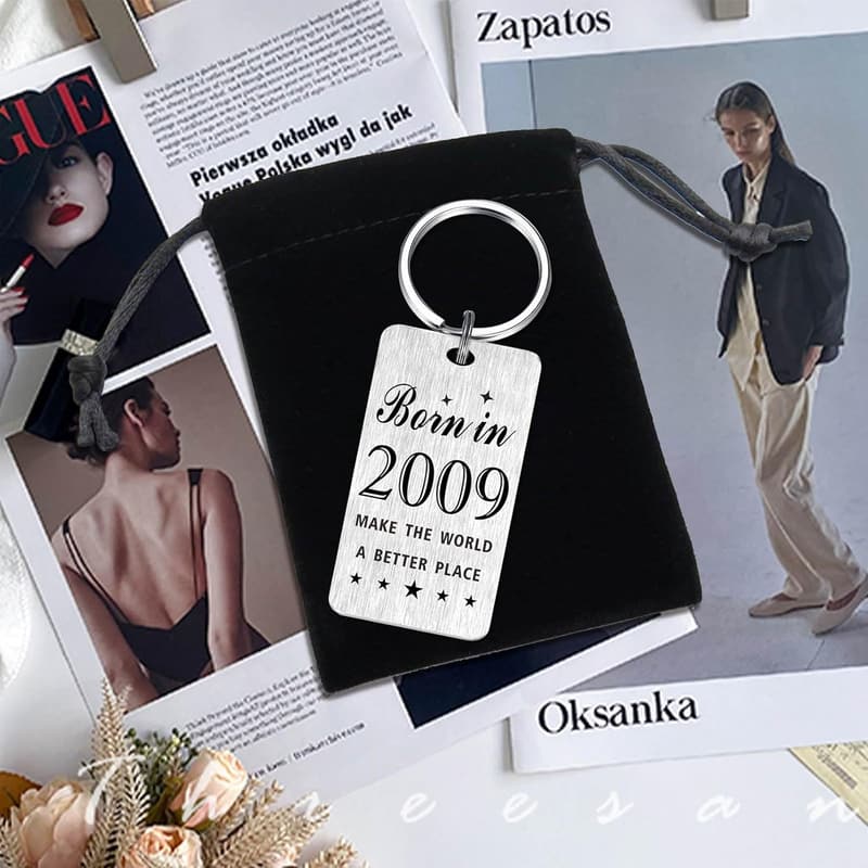 Personalized Steel Keychain - Happy Birthday Gift for Couples