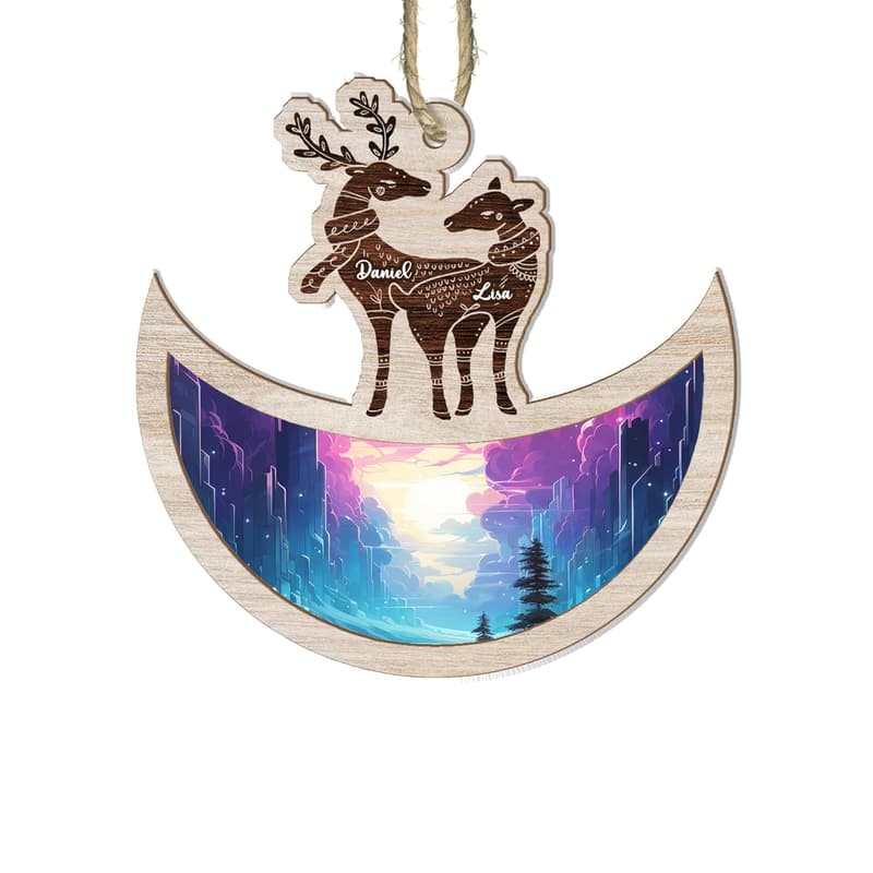 Hunting Lover's Personalized Deer Suncatcher Ornament