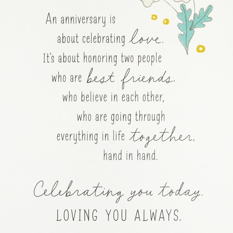 Anniversary Card for Couples - 