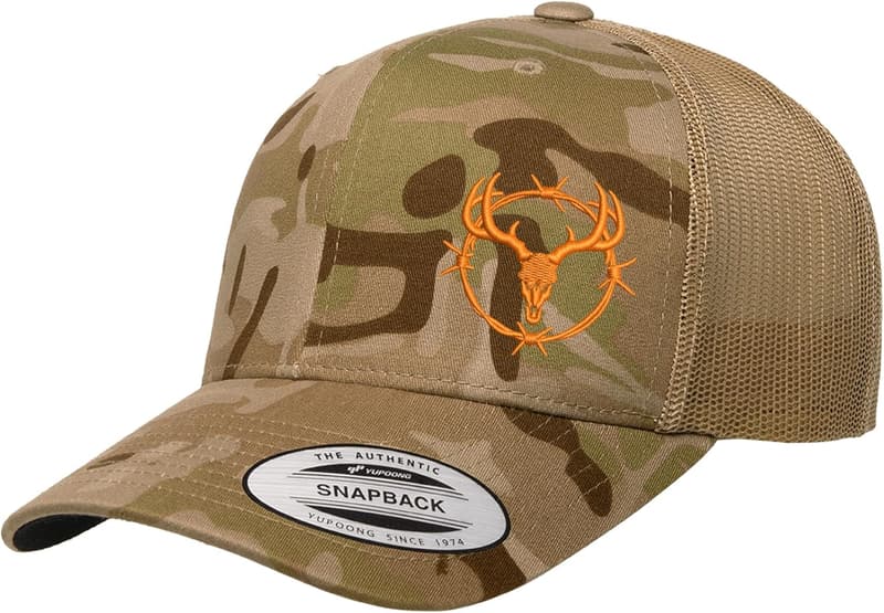 Buck Deer Skull Mesh Trucker Hat for Men and Women