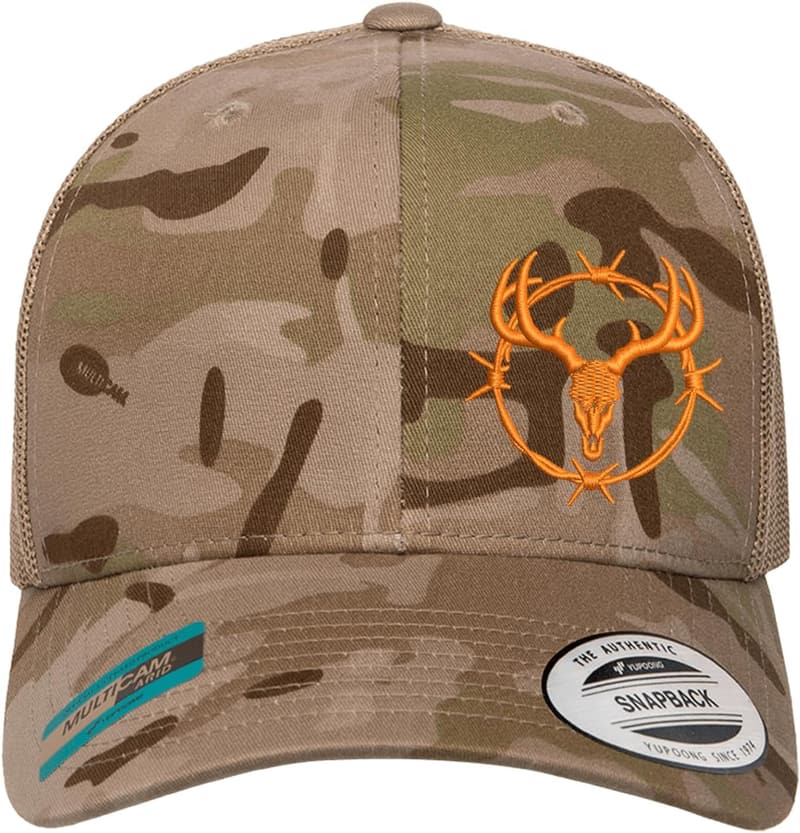 Buck Deer Skull Mesh Trucker Hat for Men and Women