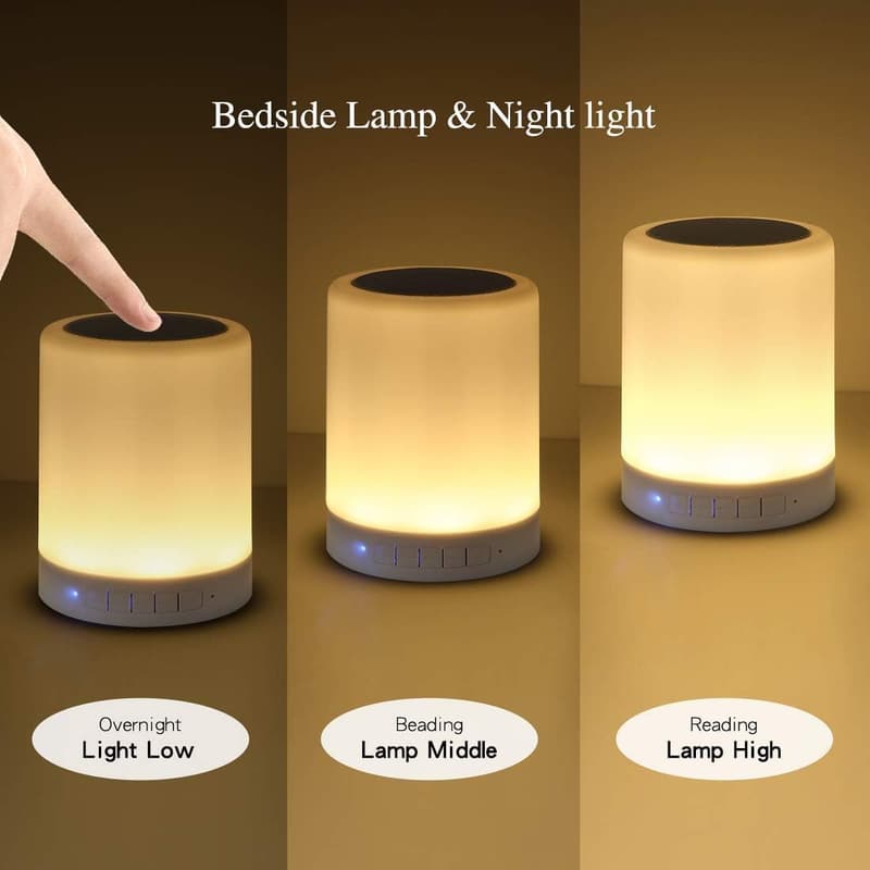 Bluetooth Speaker Night Light with Touch Control - Ideal Gift for All Ages
