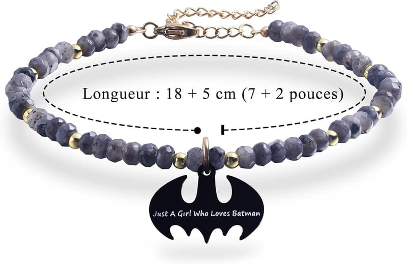 Natural Stone Superhero Bracelet for Teen Girls' Birthday
