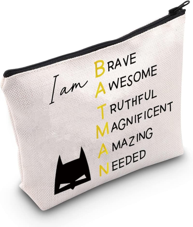 Bat Movie-Inspired Cosmetic Bag for Bat Lovers