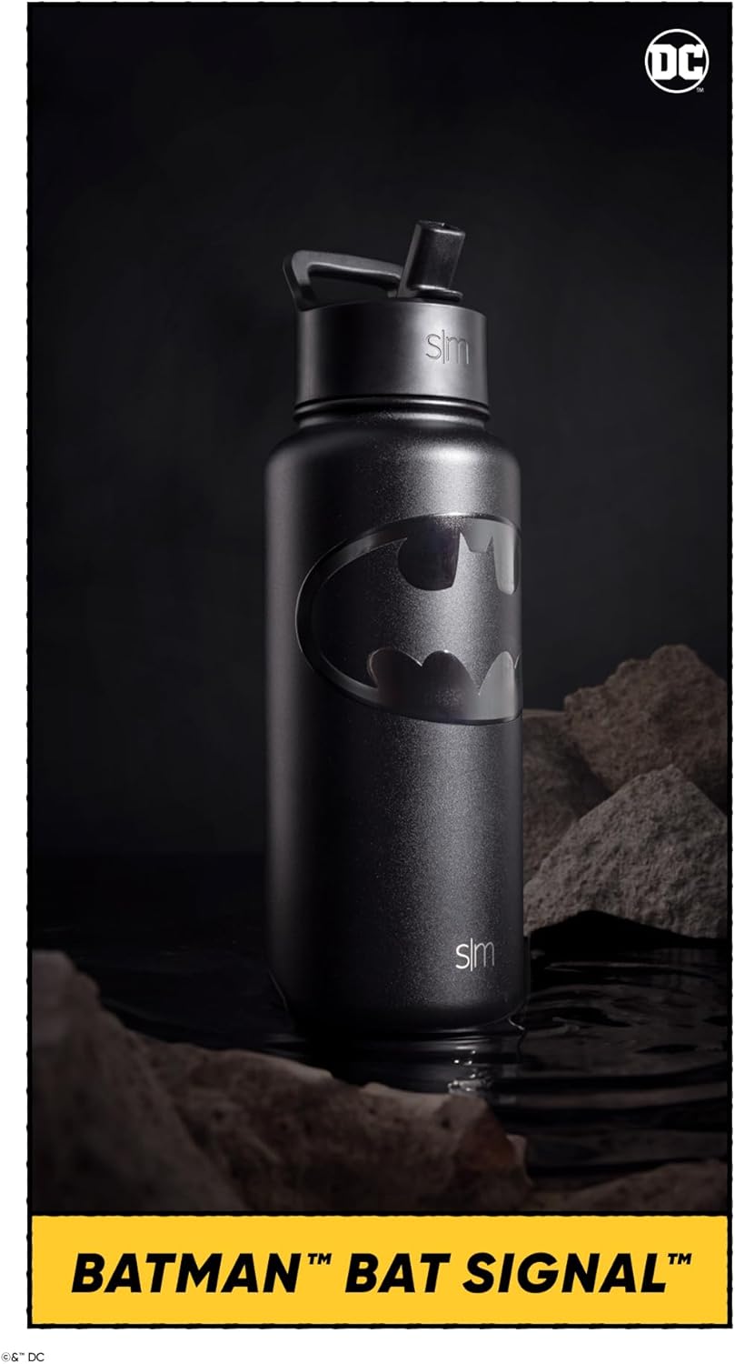 Batman Insulated Water Bottle with Straw Lid - 32oz