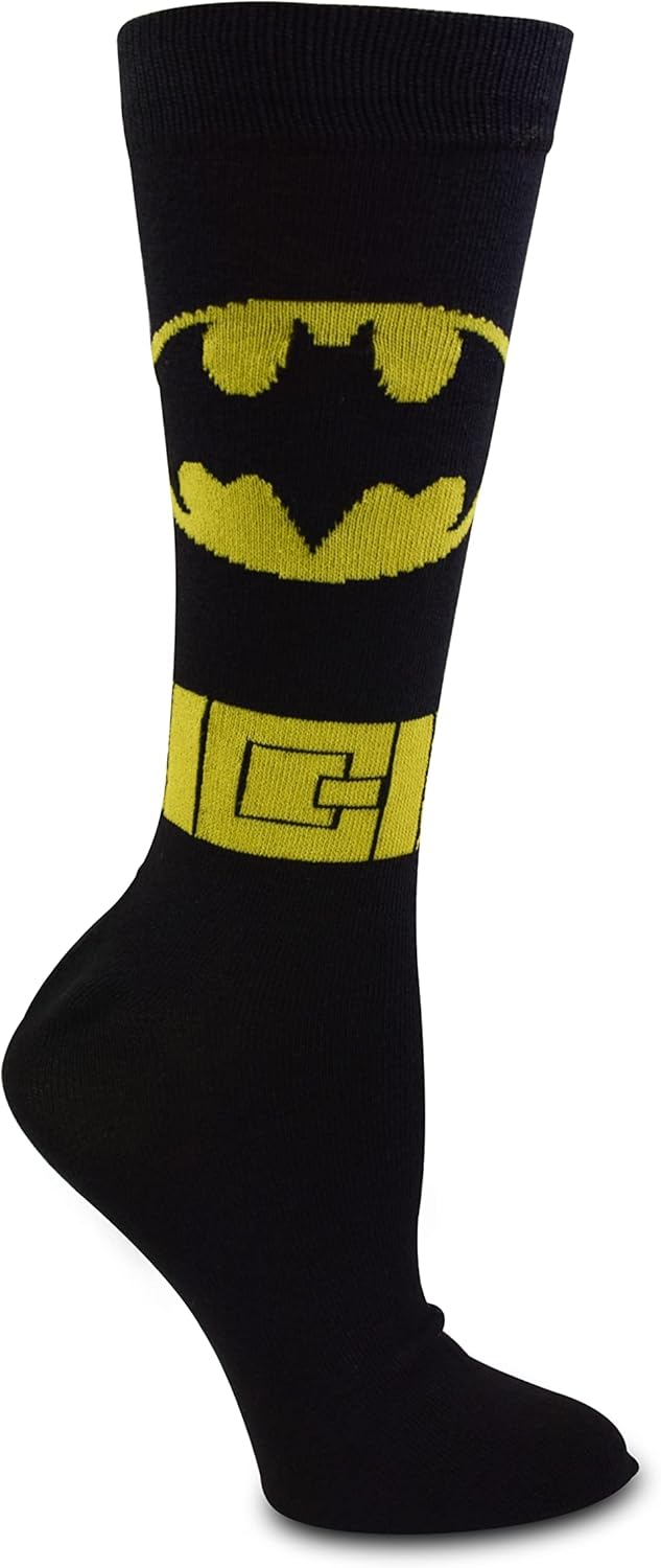 Batman Casual Crew Socks - 2 Pack for Fans, Unisex Adults