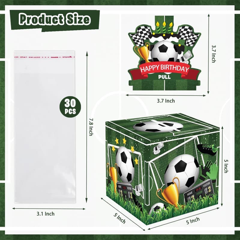 Soccer Ball Birthday Money Gift Box with DIY Surprise Features