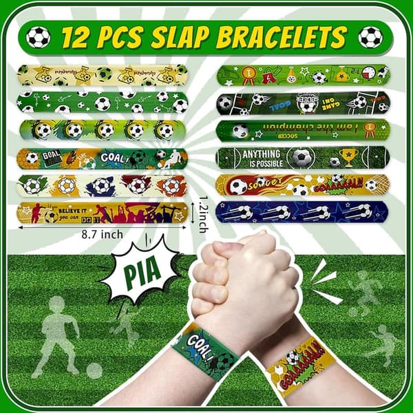 Soccer Party Favor Set with Goodie Bags & Toys - 122 Pcs