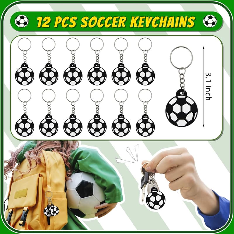 Soccer Party Favor Set with Goodie Bags & Toys - 122 Pcs