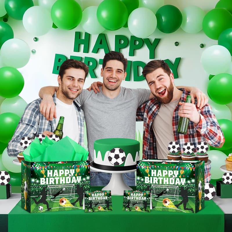 Soccer Party Favor Gift Bag for Boys - Large Wrapping Set