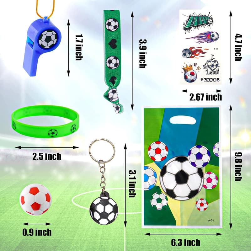 Soccer Theme Party Supplies Set - 80PCS Decorations & Favors