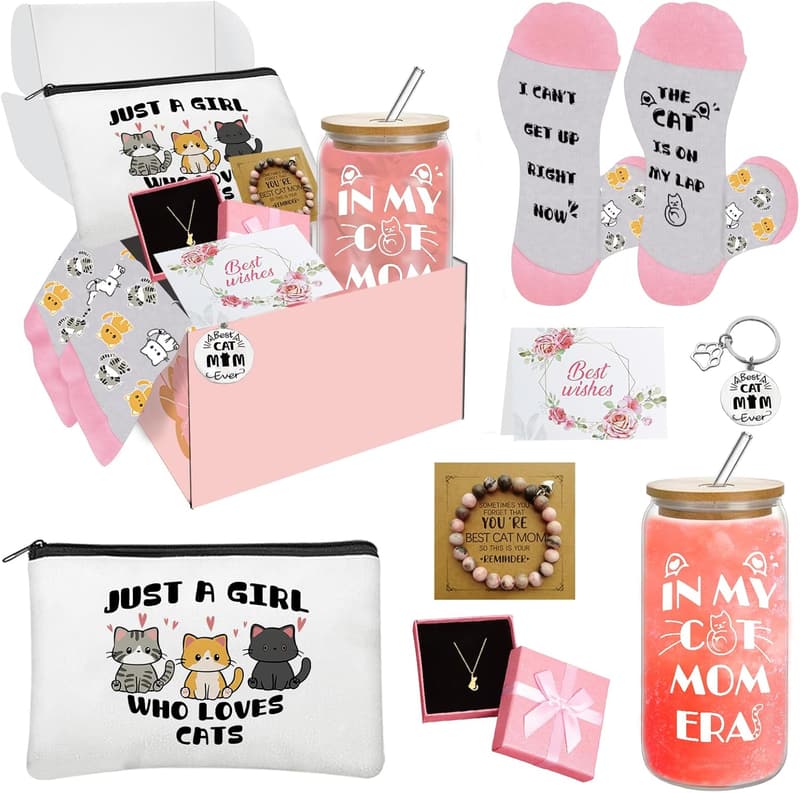 Cat Mom Gift: Essentials for Cat Lovers (White)
