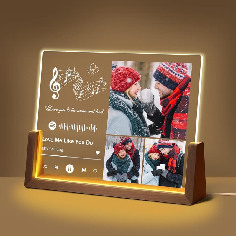 Custom Acrylic Spotify Song Plaque with Photo - Anniversary Gift