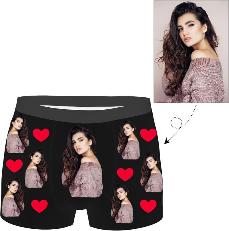 Personalized Men's Boxers with Custom Face - Fun Gift for Him