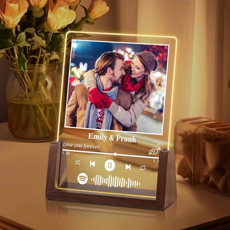 Customized Spotify Song Acrylic Plaque - Perfect for Couples