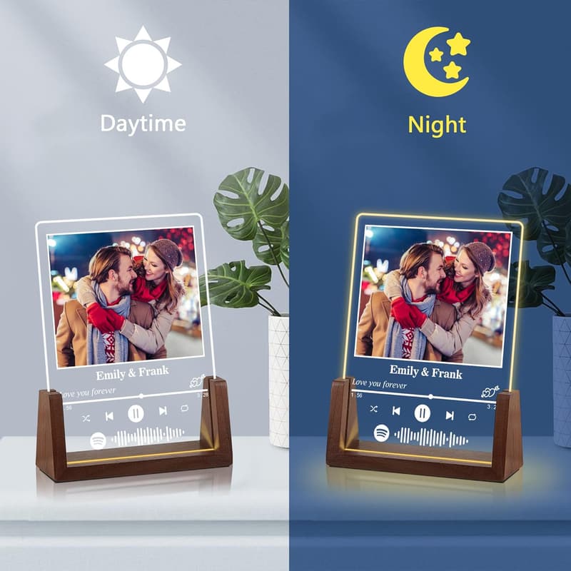 Customized Spotify Song Acrylic Plaque - Perfect for Couples