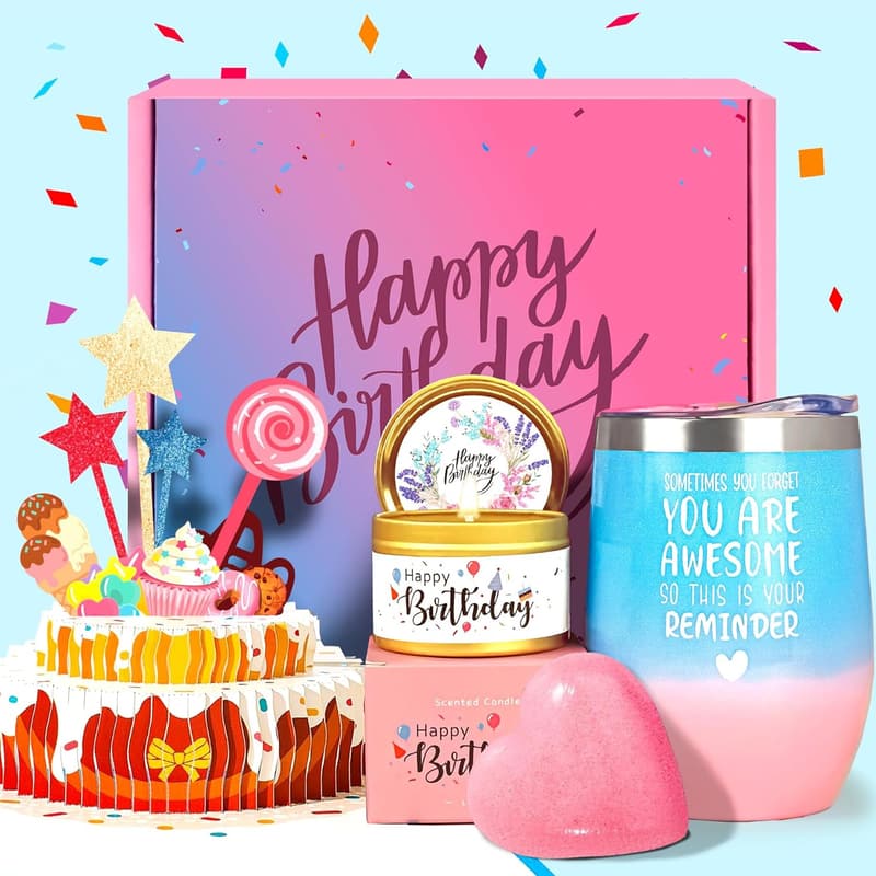 Unique Birthday Gift Basket for Women - Friends, Sisters, Moms