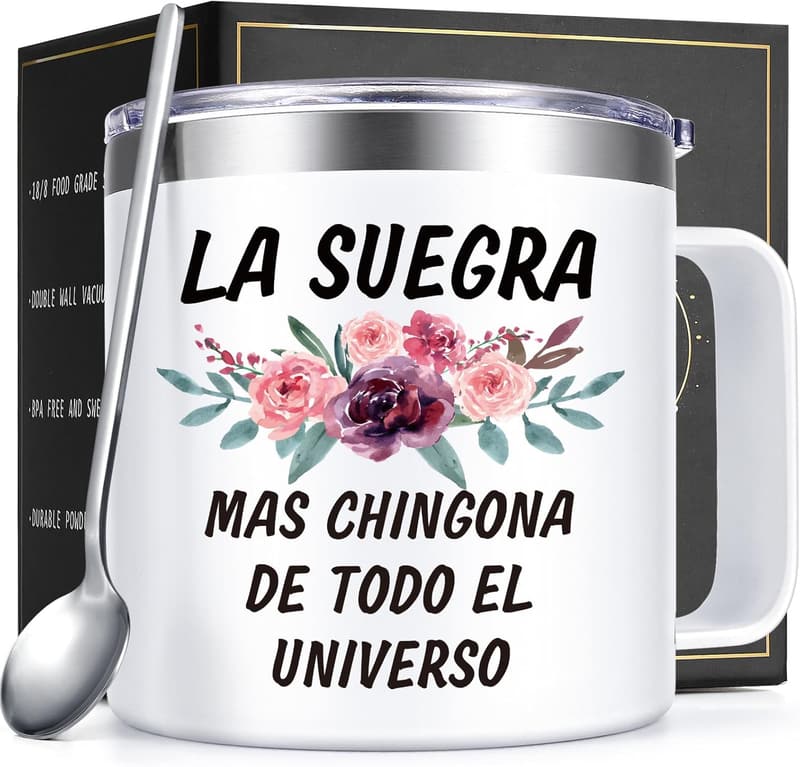Mother-in-Law Gift: Stainless Steel Coffee Mug, 14 oz