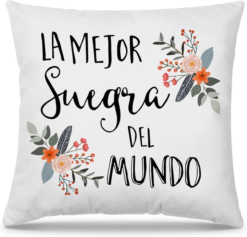 Best Mother-in-Law Throw Pillow Cover - Decorative Cushion 18x18