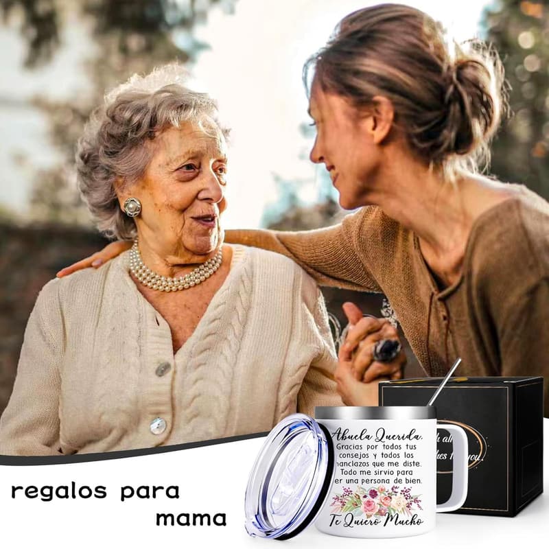 Mother's Day Gifts: Stainless Steel Coffee Mug for Grandma (14oz)