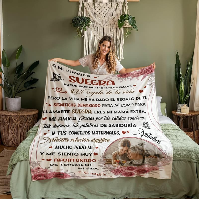 Personalized Blanket for Mother-in-Law - Mother's Day Gift