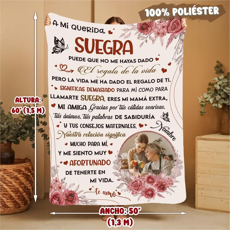 Personalized Blanket for Mother-in-Law - Mother's Day Gift