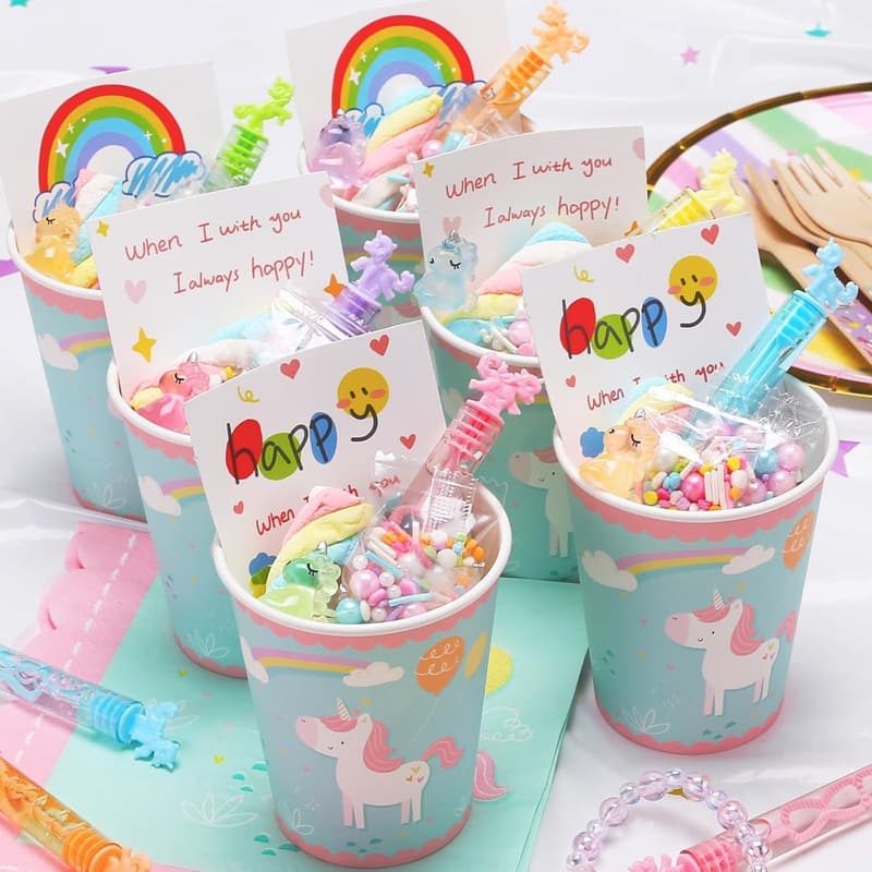 Pastel Unicorn Bubble Wands - 32 Piece Party Favors Set