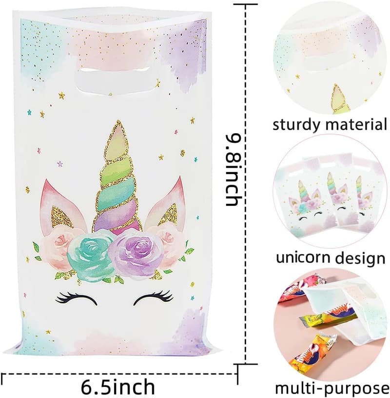 Kids' Unicorn Birthday Party Favor Bags - 30 Pack