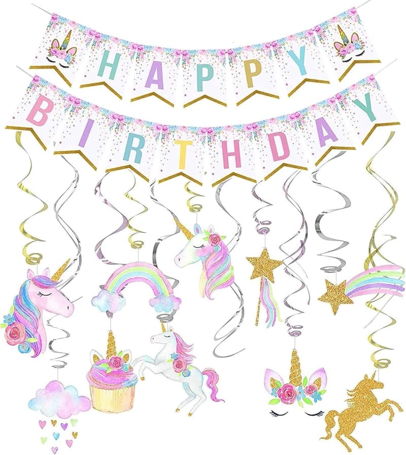 Unicorn Birthday Party Decorations & Supplies Set