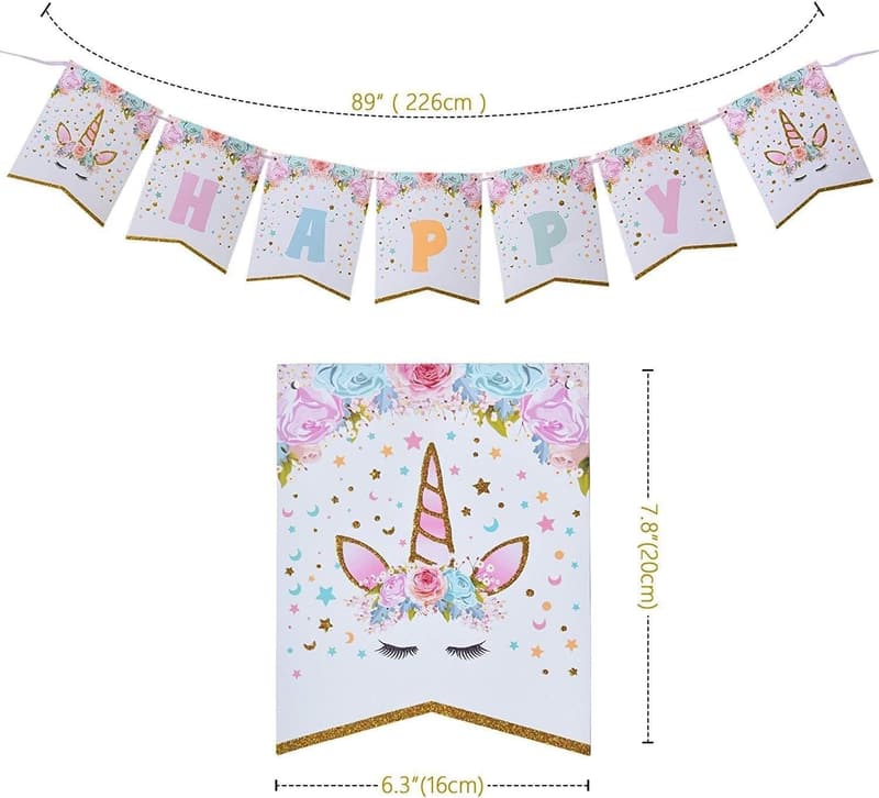 Unicorn Birthday Party Decorations & Supplies Set