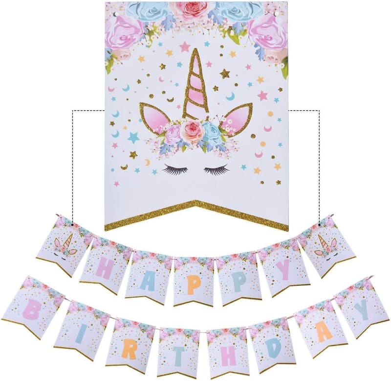 Unicorn Birthday Party Decorations & Supplies Set