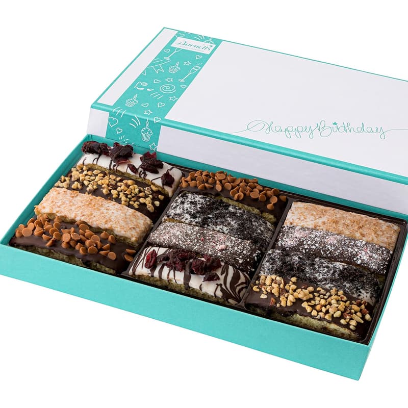 Gourmet Chocolate Biscotti Gift Basket for Birthdays