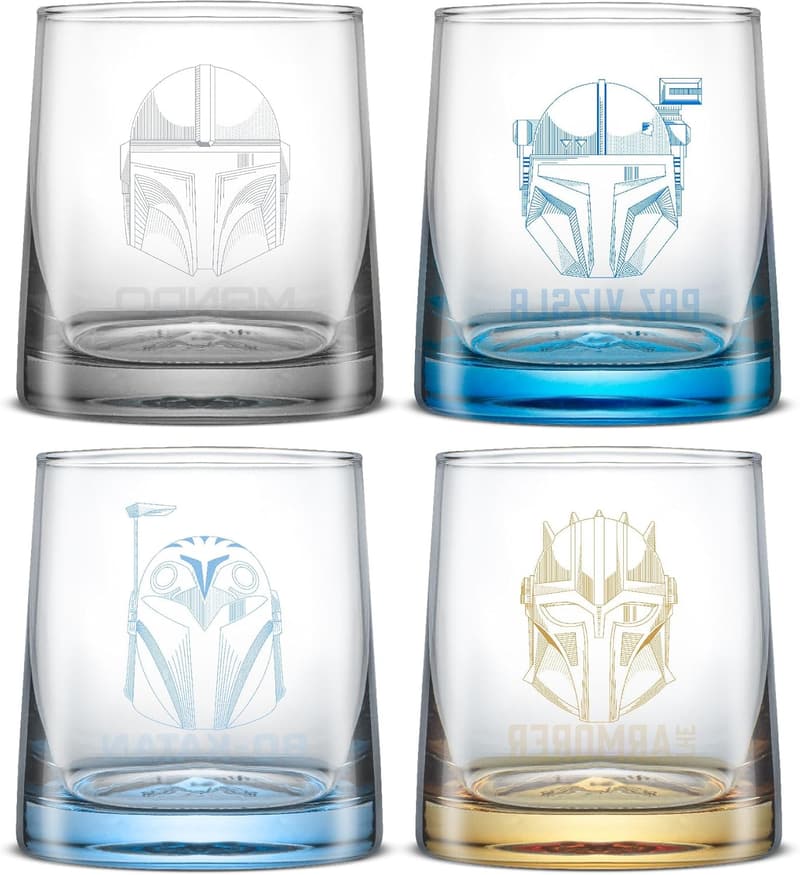 Star Wars The Mandalorian Short Drinking Glasses Set of 4