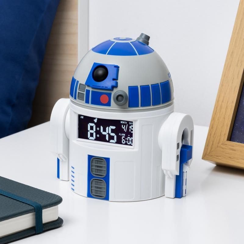 R2D2 Alarm Clock for Star Wars Fans - 13 cm Tall, USB Included