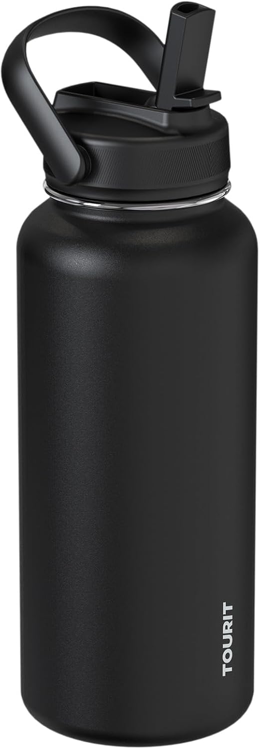 32 oz Insulated Stainless Steel Water Bottle with Straw