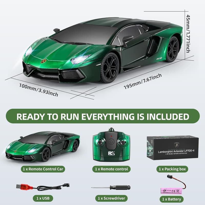 Lamborghini RC Car - 1:24 Scale Remote Control Toy for Kids