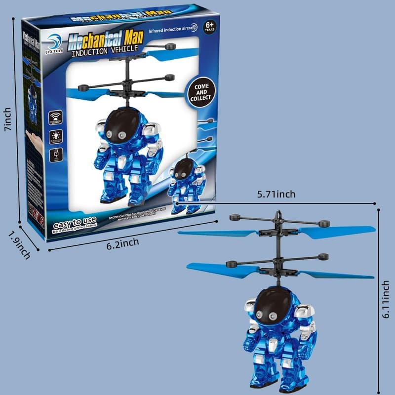 Induction Helicopter Drone Toy for Boys Ages 8-13 - Blue