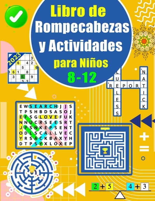 Puzzle and Activity Book for Kids Ages 8-12: Logic Games & Sudoku