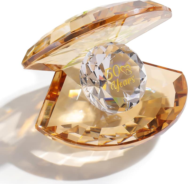 50th Wedding Anniversary Amber Shell Gifts for Couples